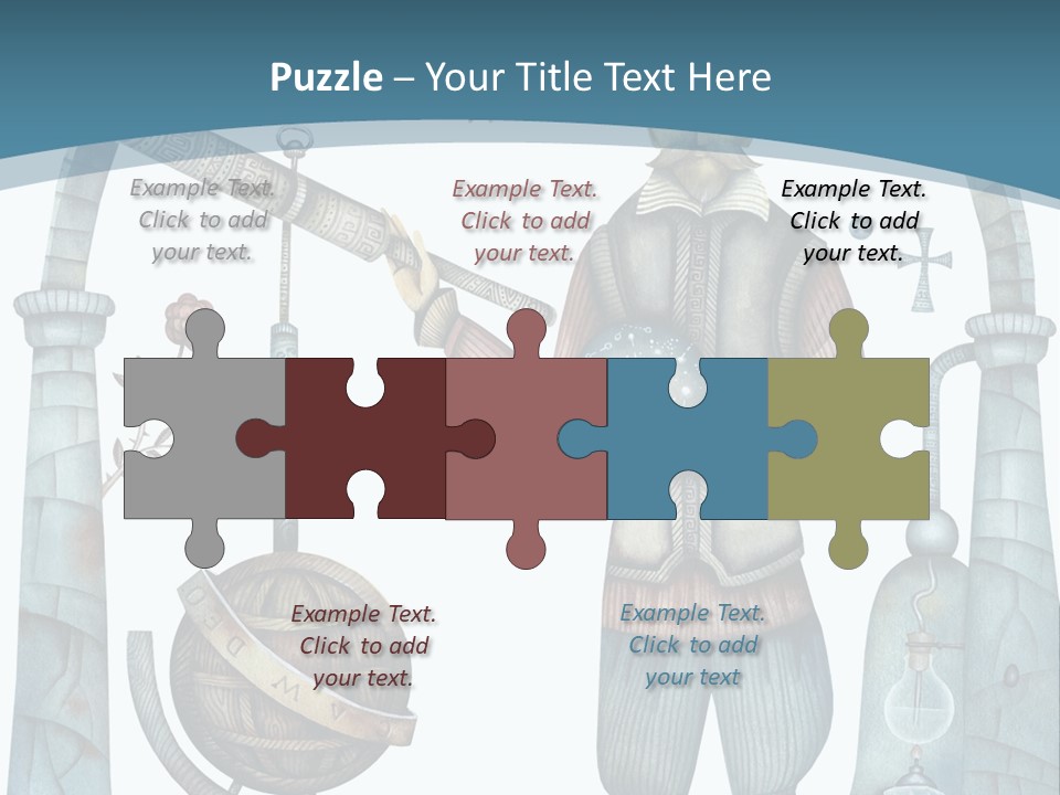 Portrait Standing Mother PowerPoint Template