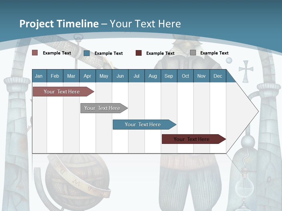 Portrait Standing Mother PowerPoint Template