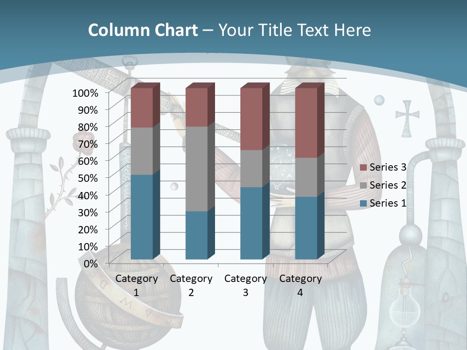 Portrait Standing Mother PowerPoint Template