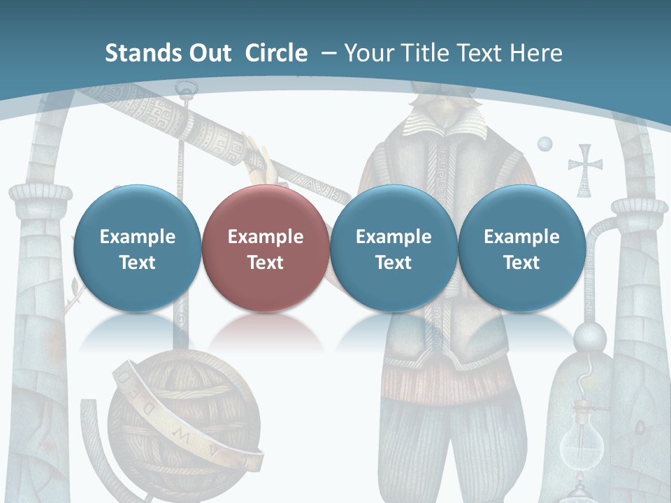 Portrait Standing Mother PowerPoint Template