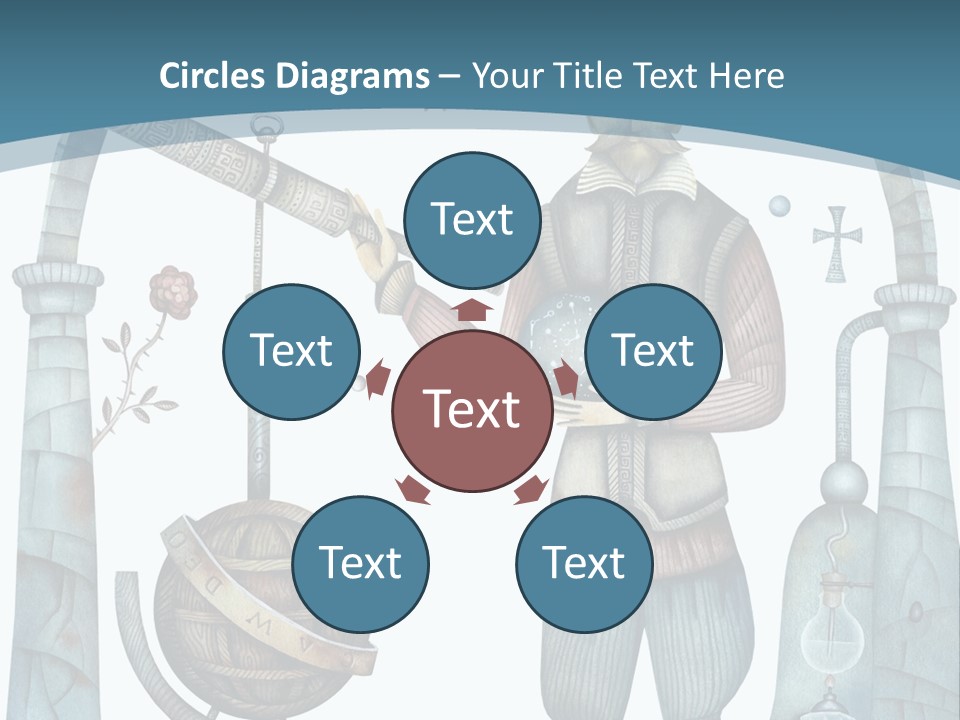 Portrait Standing Mother PowerPoint Template