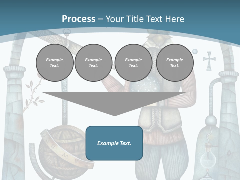 Portrait Standing Mother PowerPoint Template