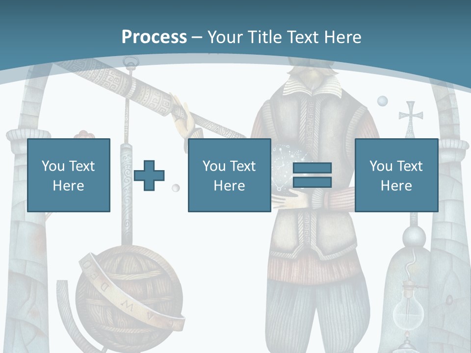 Portrait Standing Mother PowerPoint Template