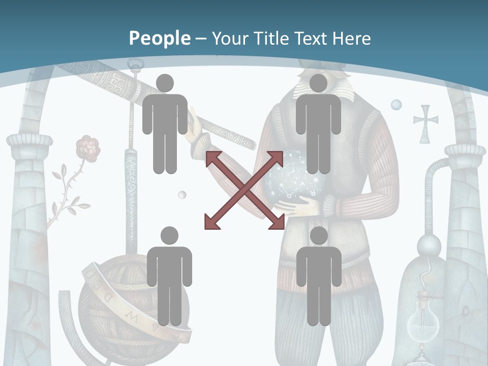 Portrait Standing Mother PowerPoint Template