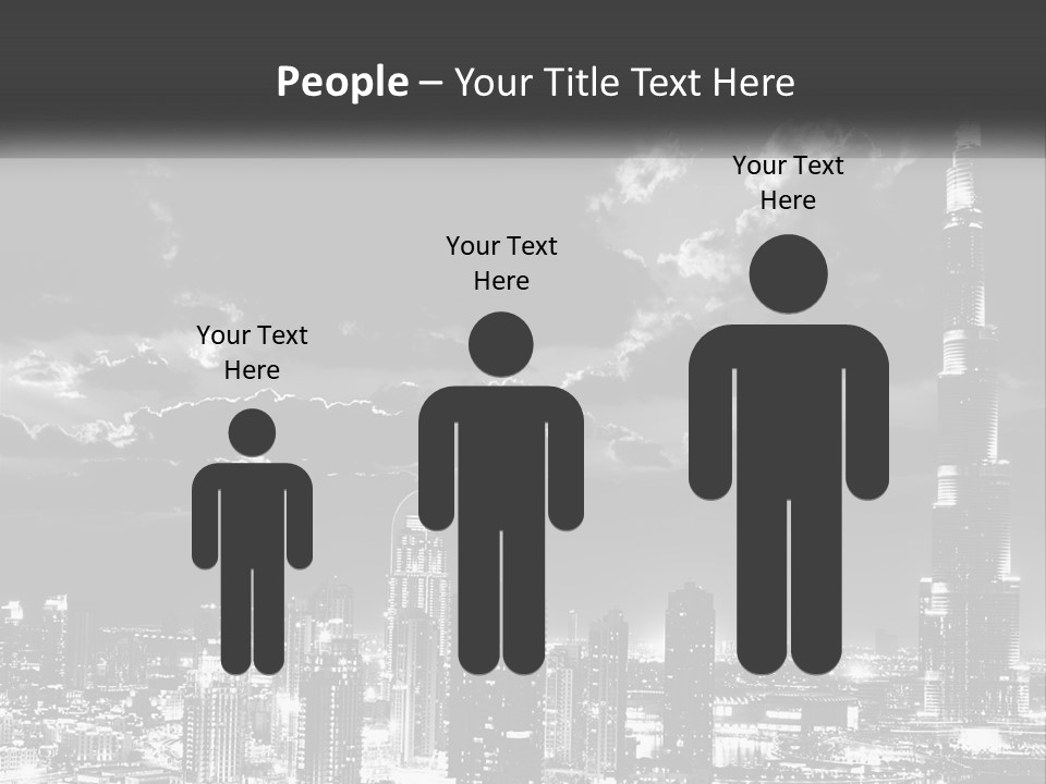 Elderly Sunset Senior PowerPoint Template