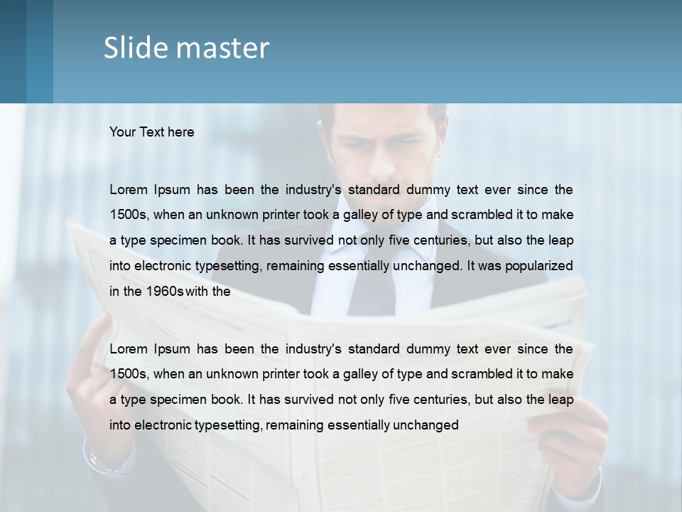 Water Sad Elderly PowerPoint Template