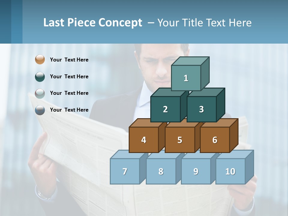 Water Sad Elderly PowerPoint Template