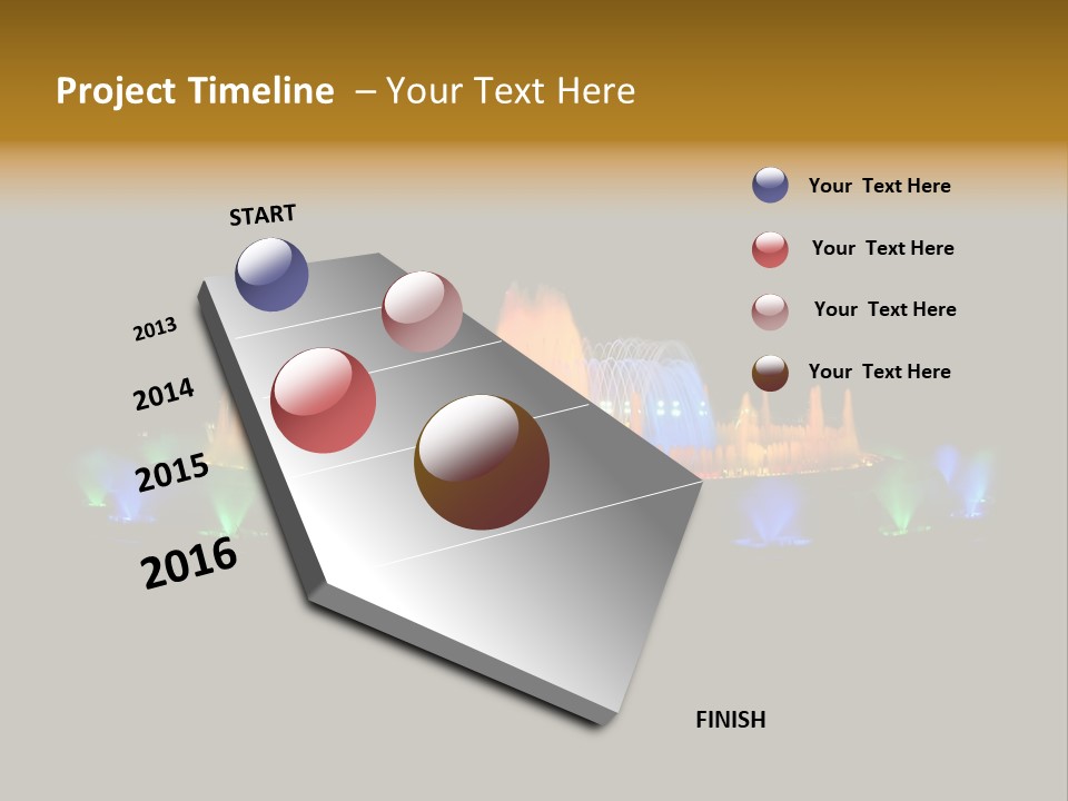 Single Peaceful Coastal PowerPoint Template