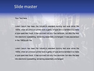 Family Standing Elderly PowerPoint Template