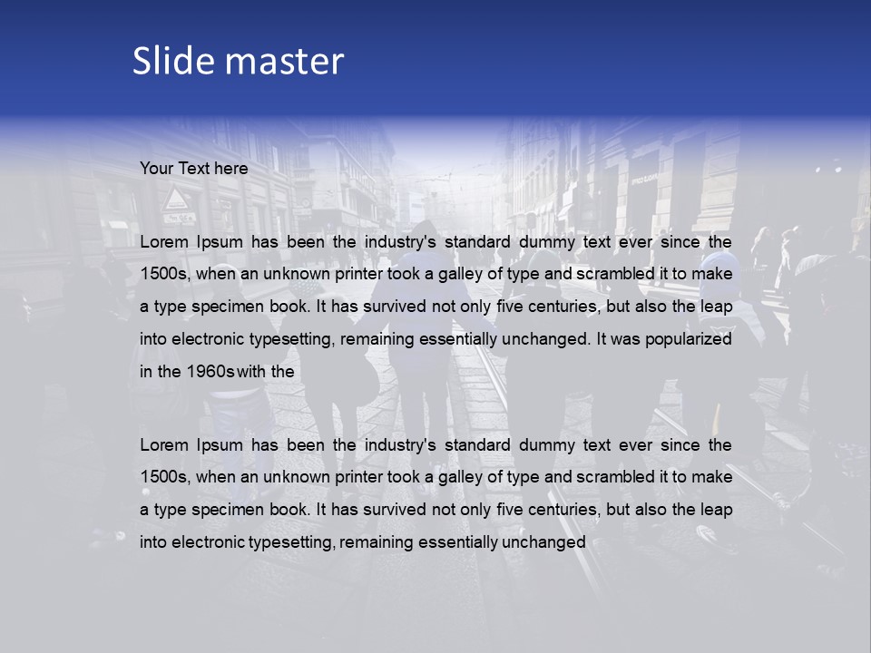 Family Standing Elderly PowerPoint Template