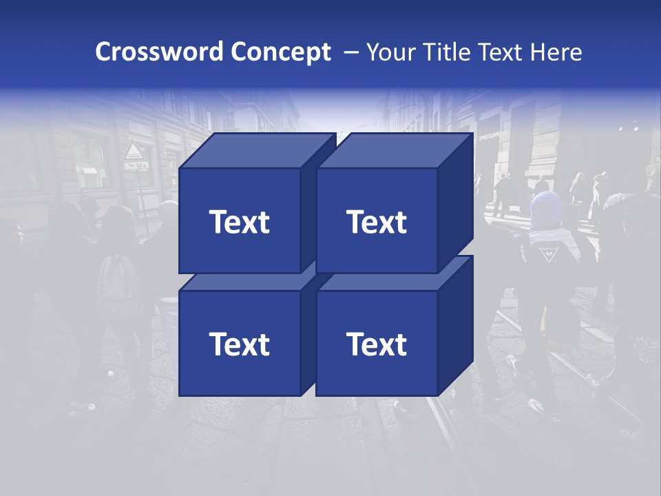 Family Standing Elderly PowerPoint Template