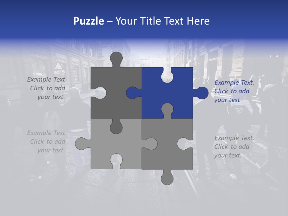 Family Standing Elderly PowerPoint Template