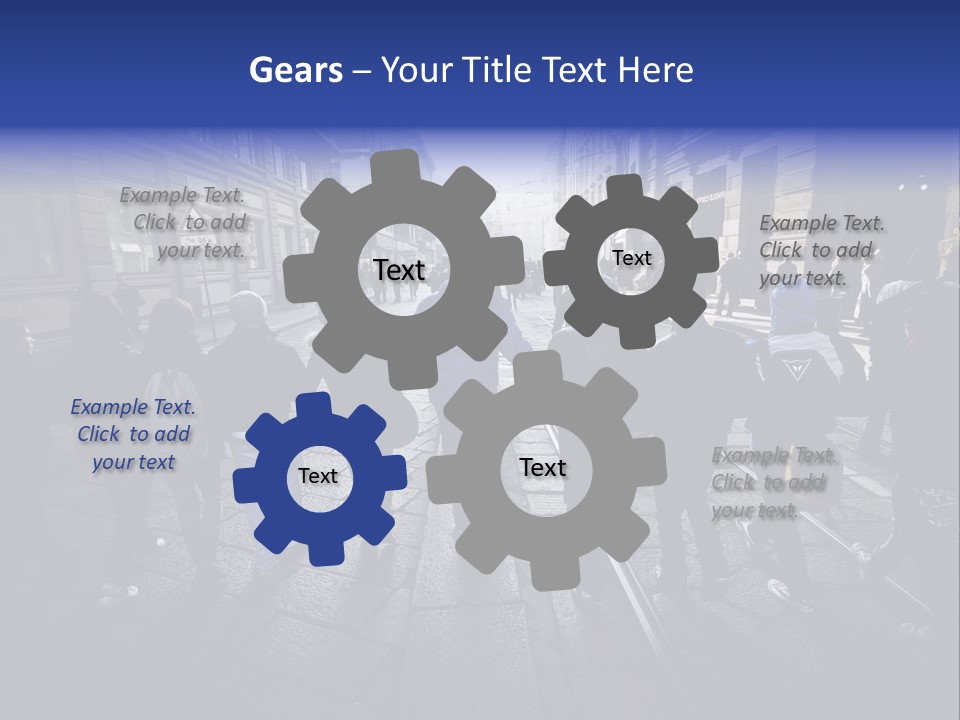 Family Standing Elderly PowerPoint Template