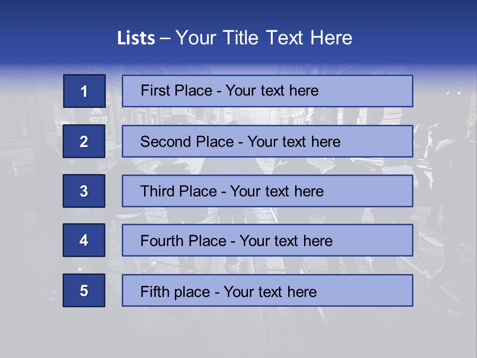 Family Standing Elderly PowerPoint Template