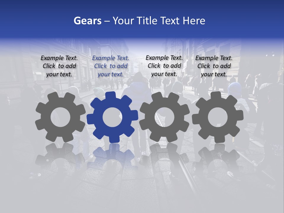 Family Standing Elderly PowerPoint Template