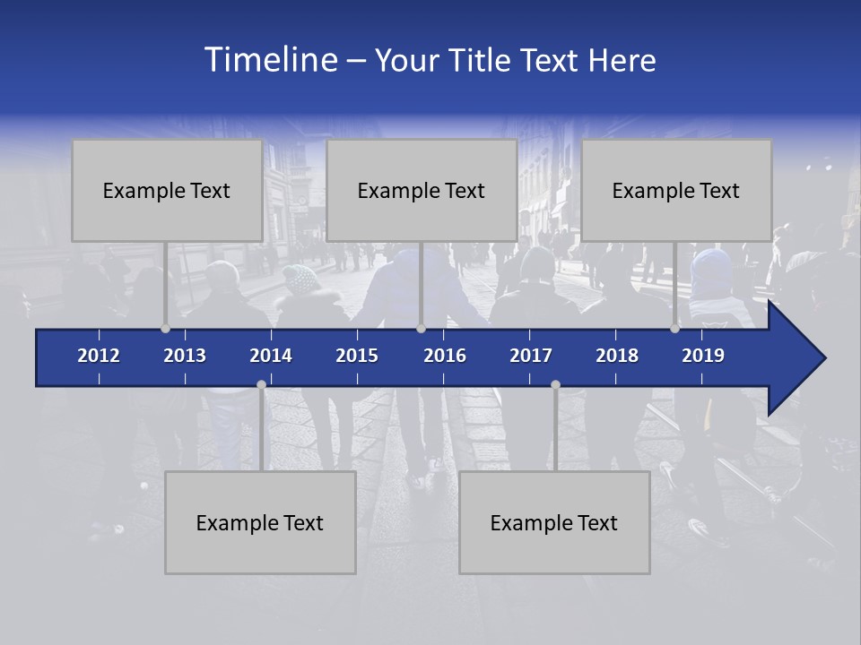 Family Standing Elderly PowerPoint Template