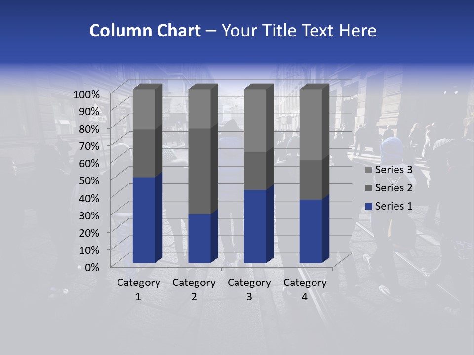 Family Standing Elderly PowerPoint Template