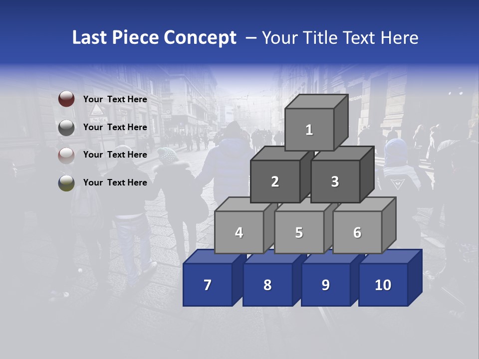 Family Standing Elderly PowerPoint Template