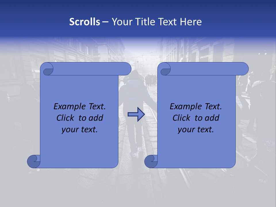 Family Standing Elderly PowerPoint Template