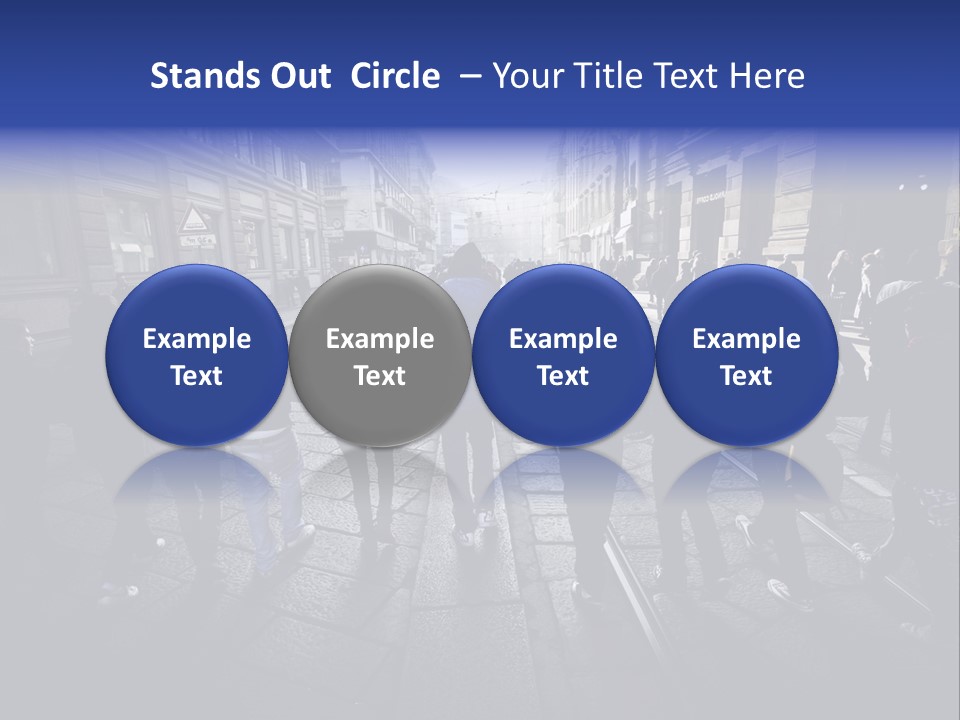 Family Standing Elderly PowerPoint Template