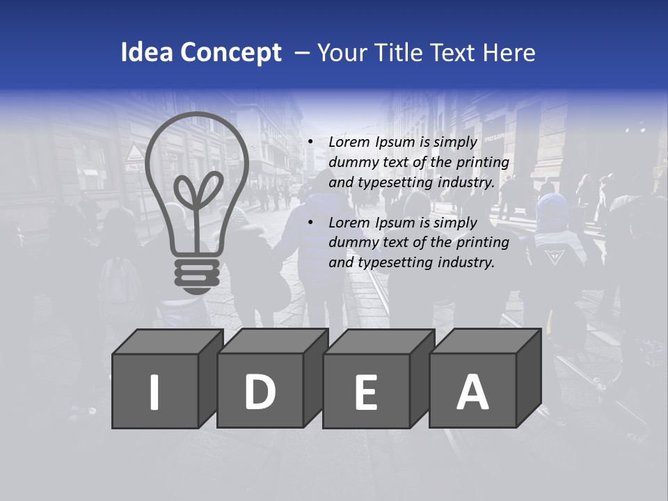 Family Standing Elderly PowerPoint Template