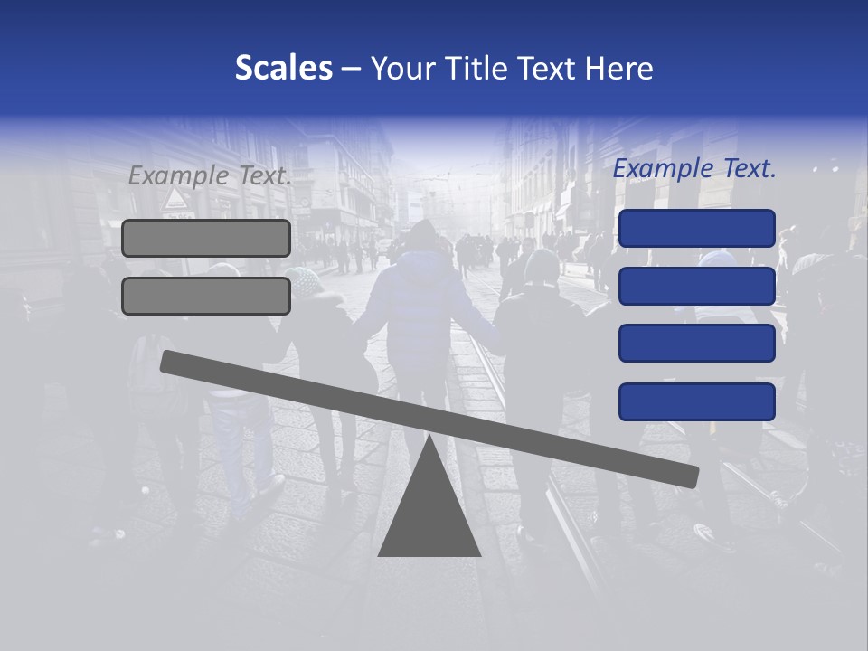 Family Standing Elderly PowerPoint Template