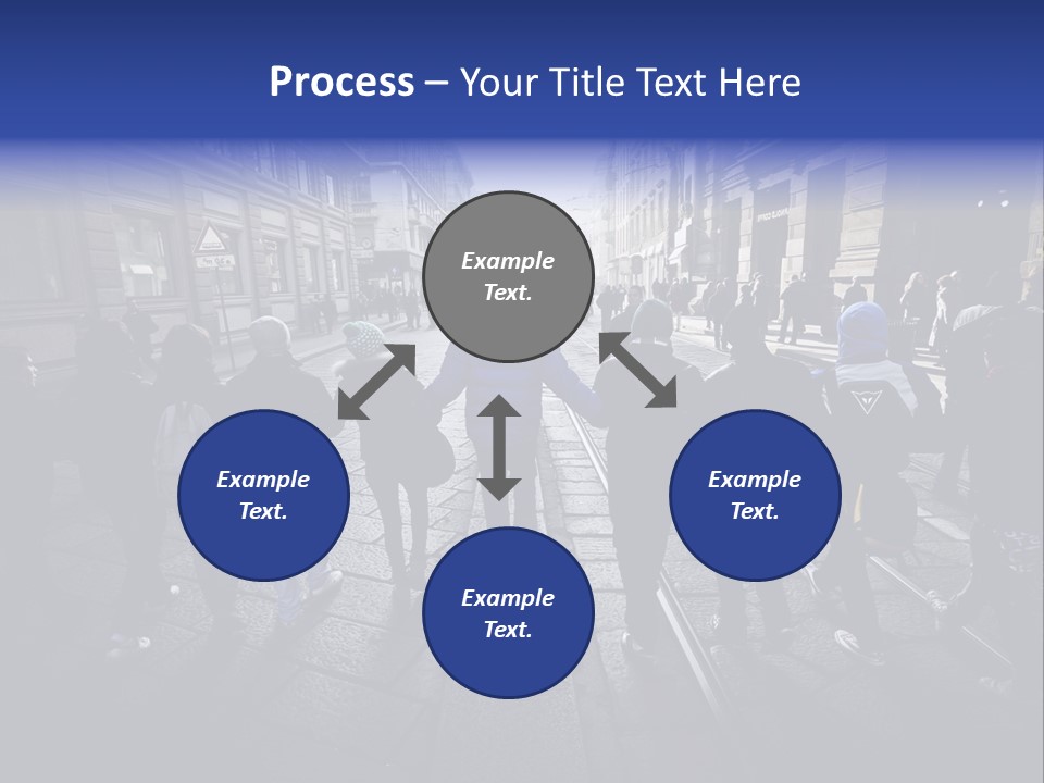 Family Standing Elderly PowerPoint Template