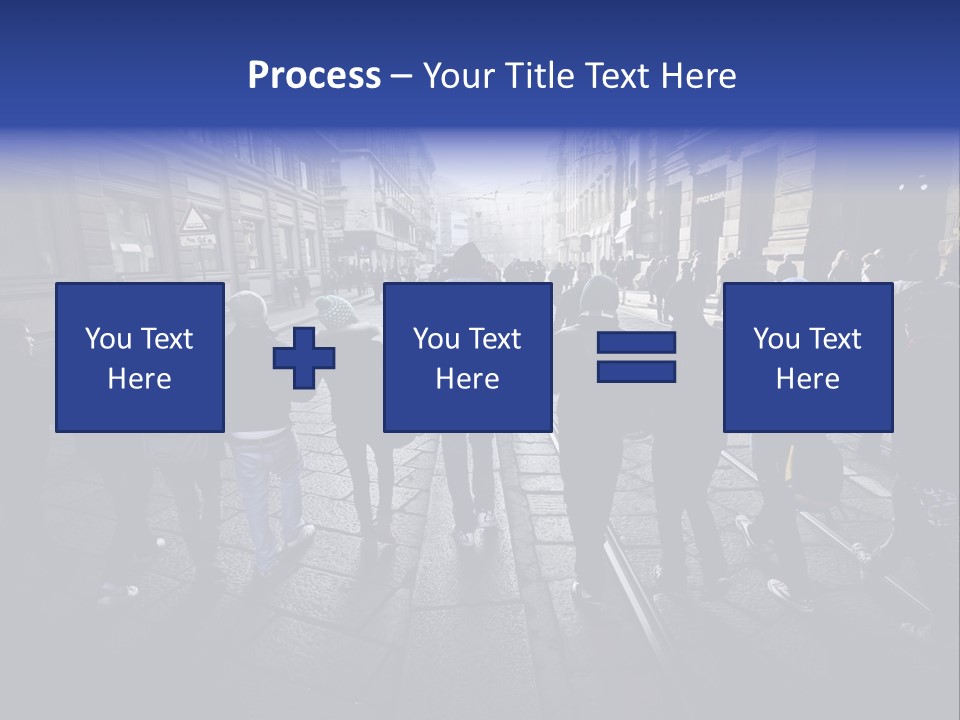 Family Standing Elderly PowerPoint Template