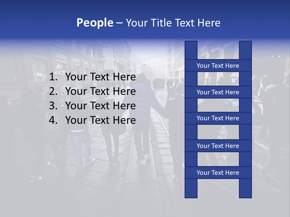 Family Standing Elderly PowerPoint Template