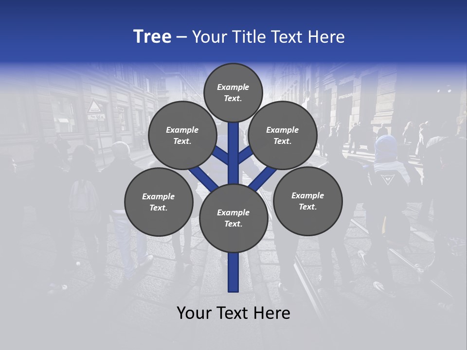 Family Standing Elderly PowerPoint Template