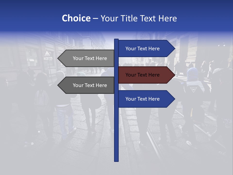 Family Standing Elderly PowerPoint Template