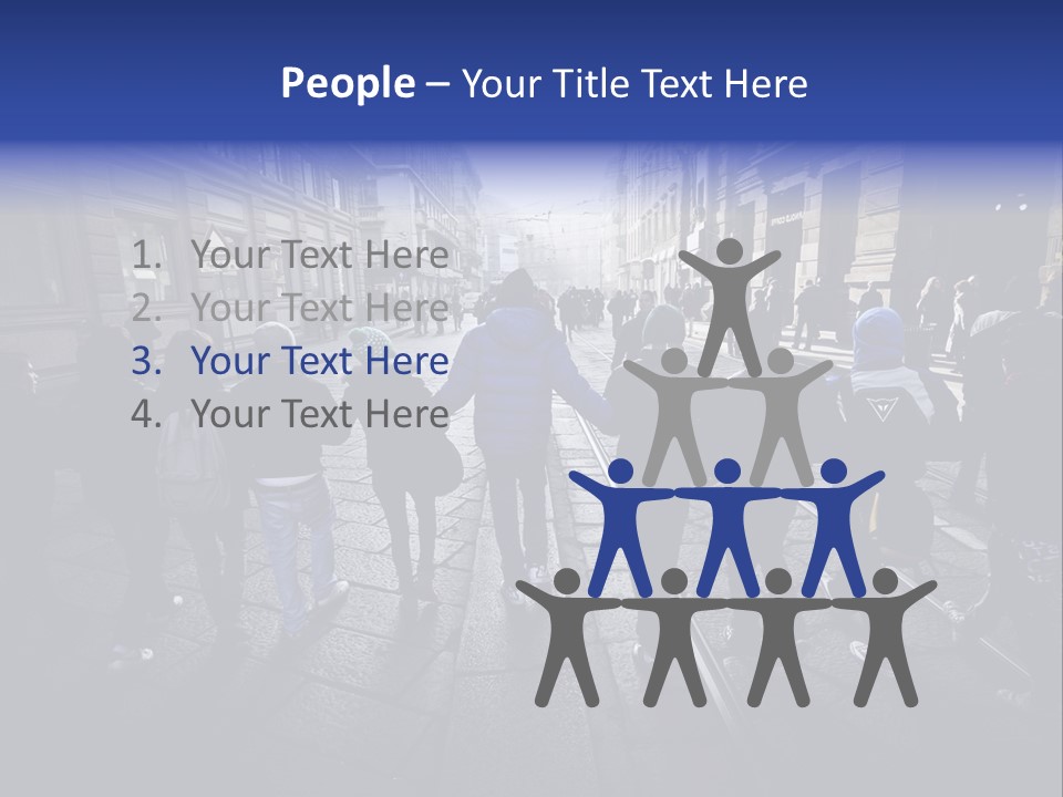 Family Standing Elderly PowerPoint Template