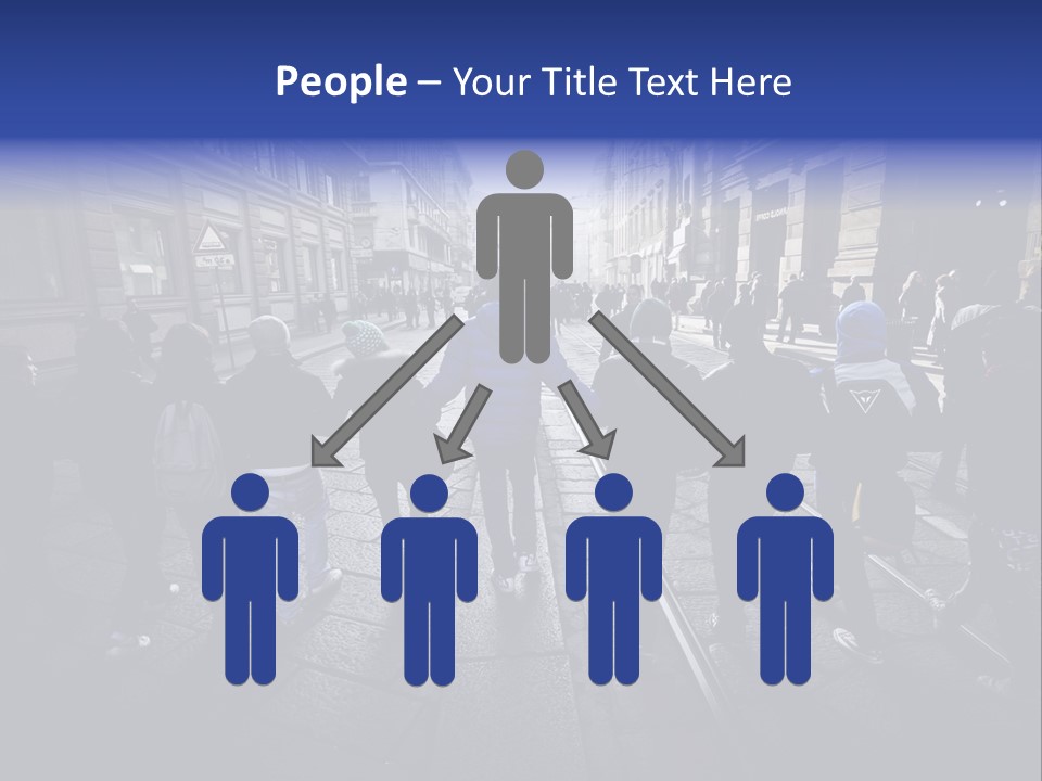 Family Standing Elderly PowerPoint Template