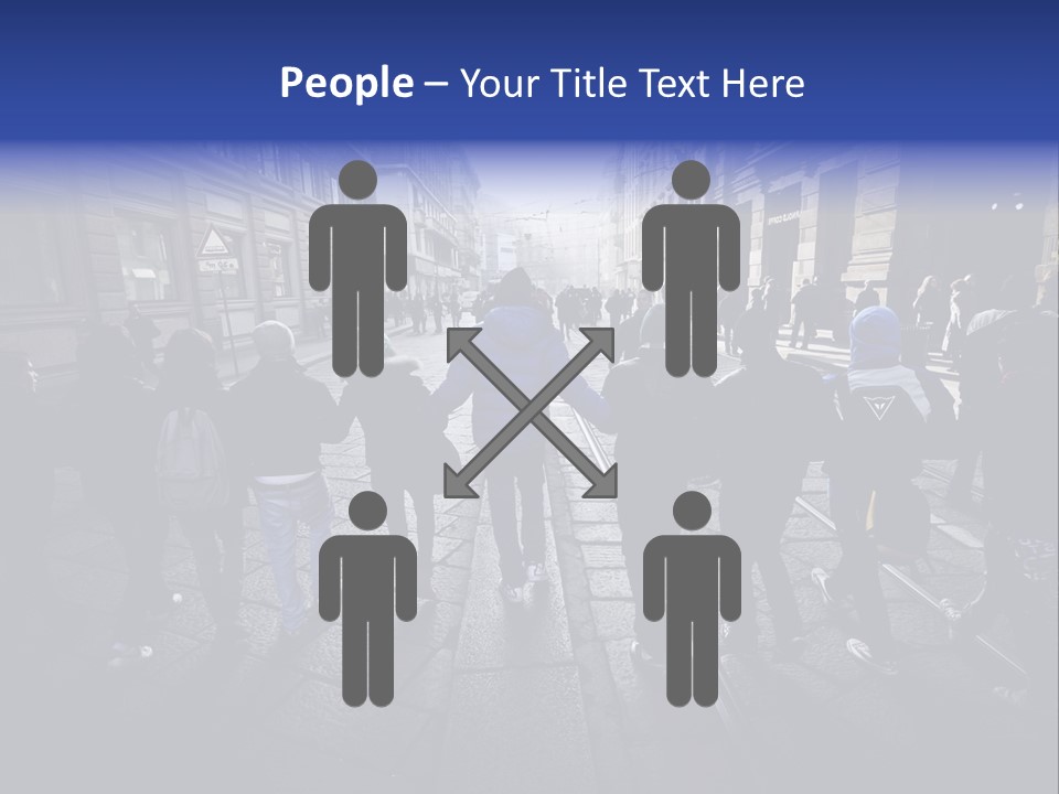 Family Standing Elderly PowerPoint Template