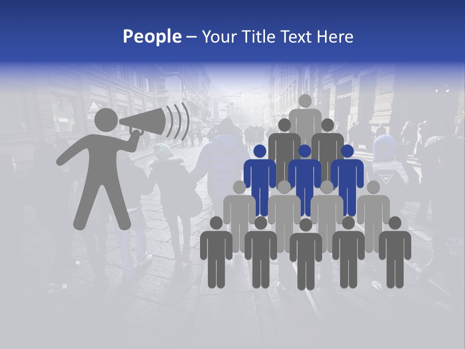 Family Standing Elderly PowerPoint Template