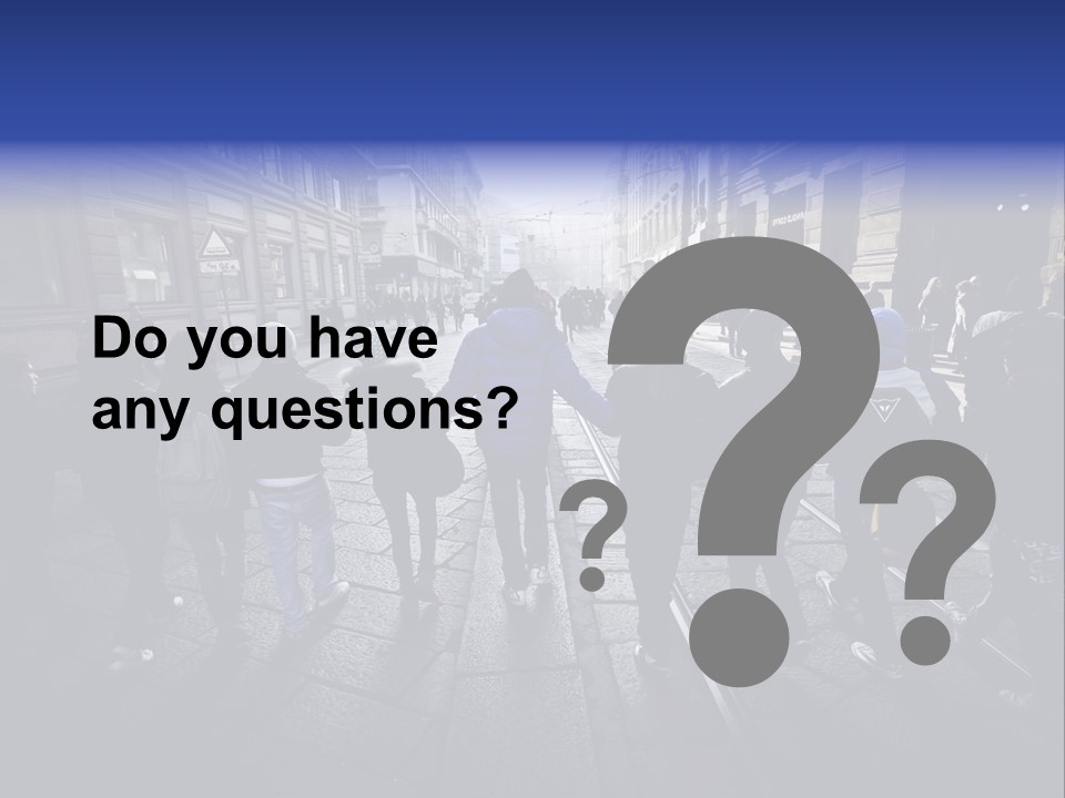 Family Standing Elderly PowerPoint Template