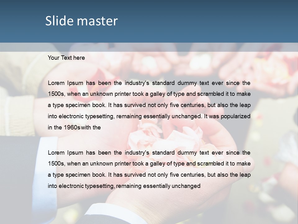 Portrait Retired Caucasian PowerPoint Template