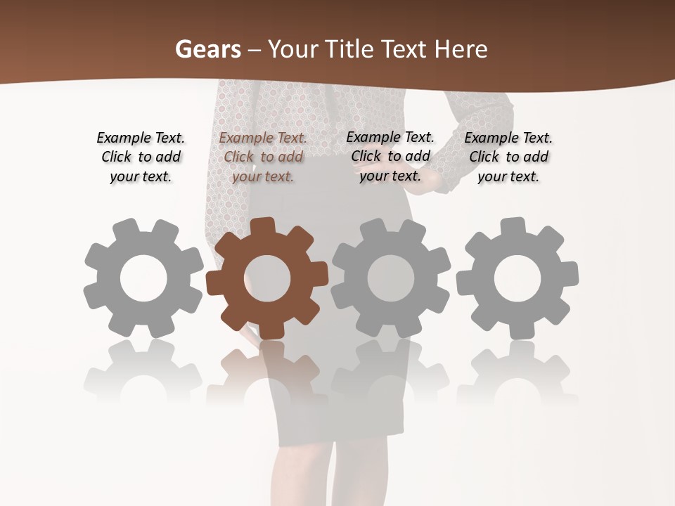 Elderly White Woman PowerPoint Template