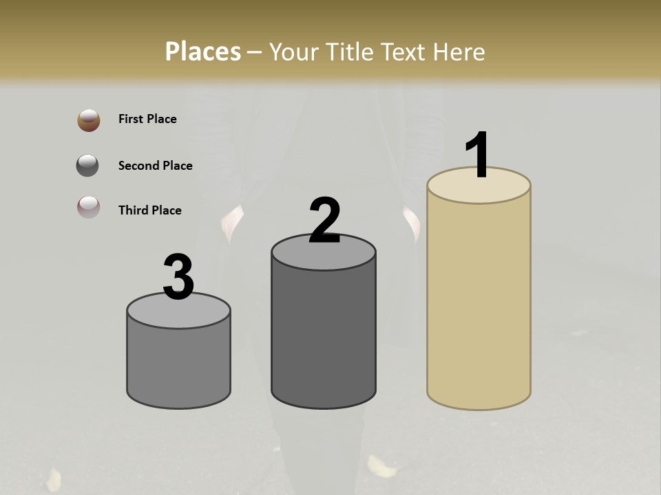 Retirement Sand Caucasian PowerPoint Template