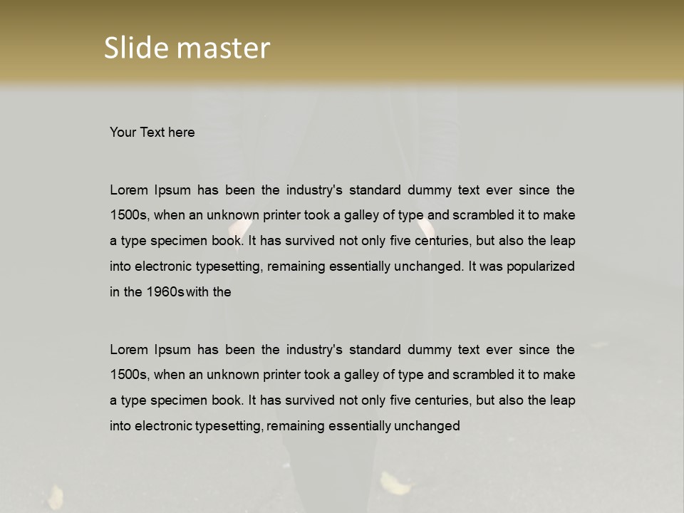 Retirement Sand Caucasian PowerPoint Template