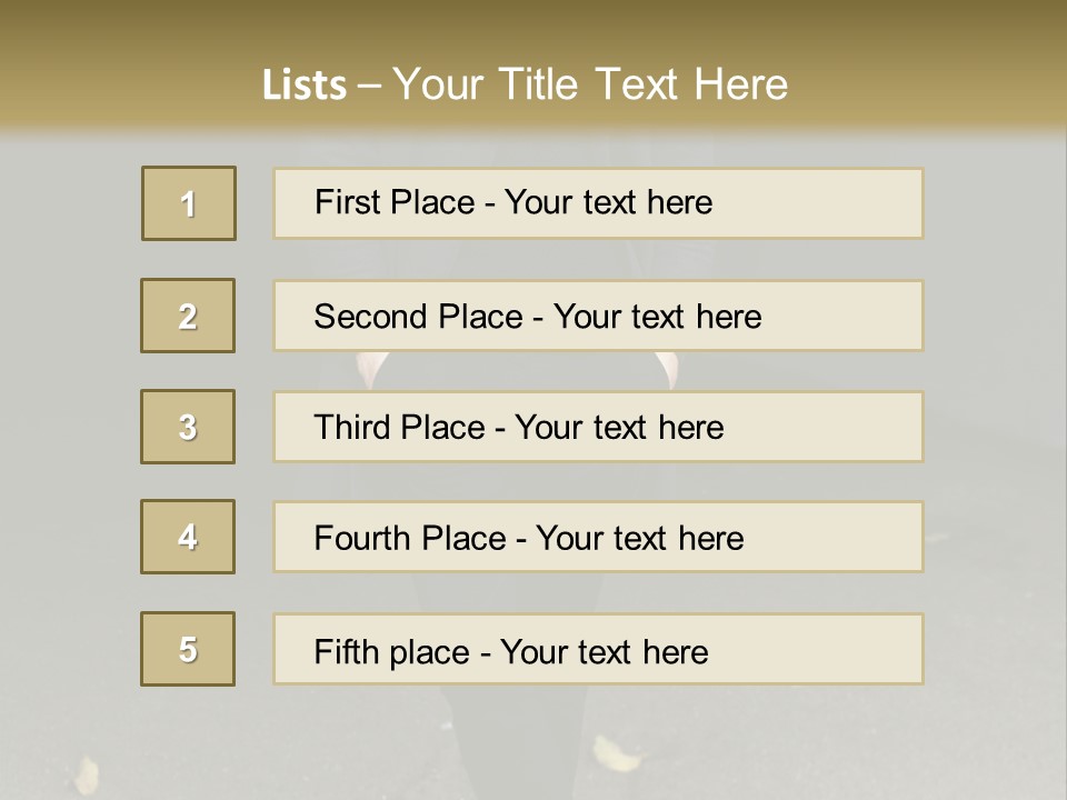 Retirement Sand Caucasian PowerPoint Template