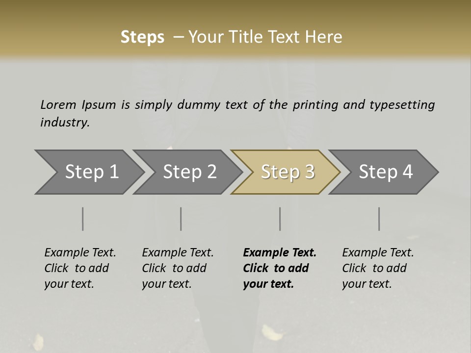 Retirement Sand Caucasian PowerPoint Template