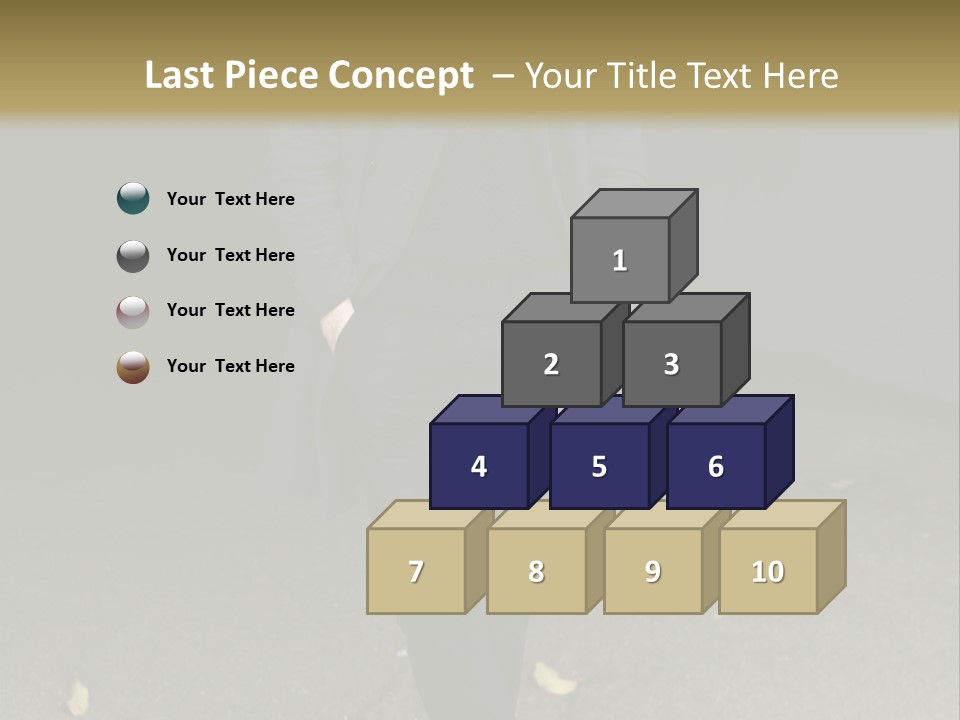 Retirement Sand Caucasian PowerPoint Template