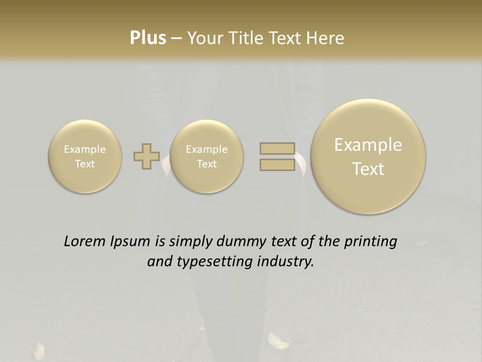 Retirement Sand Caucasian PowerPoint Template
