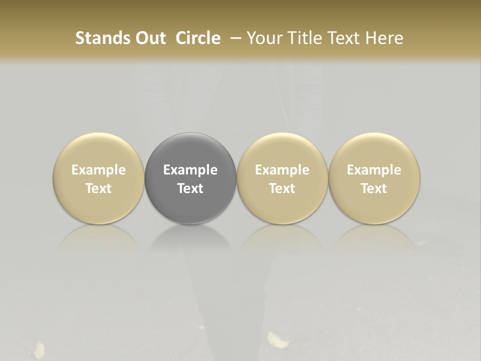 Retirement Sand Caucasian PowerPoint Template