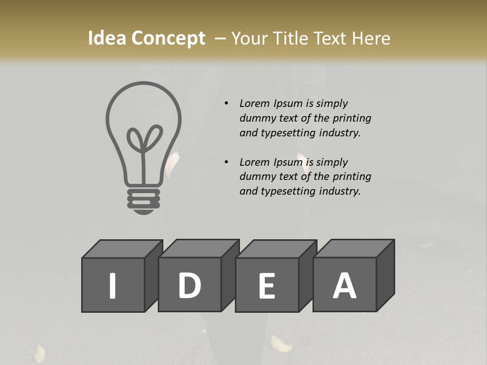 Retirement Sand Caucasian PowerPoint Template