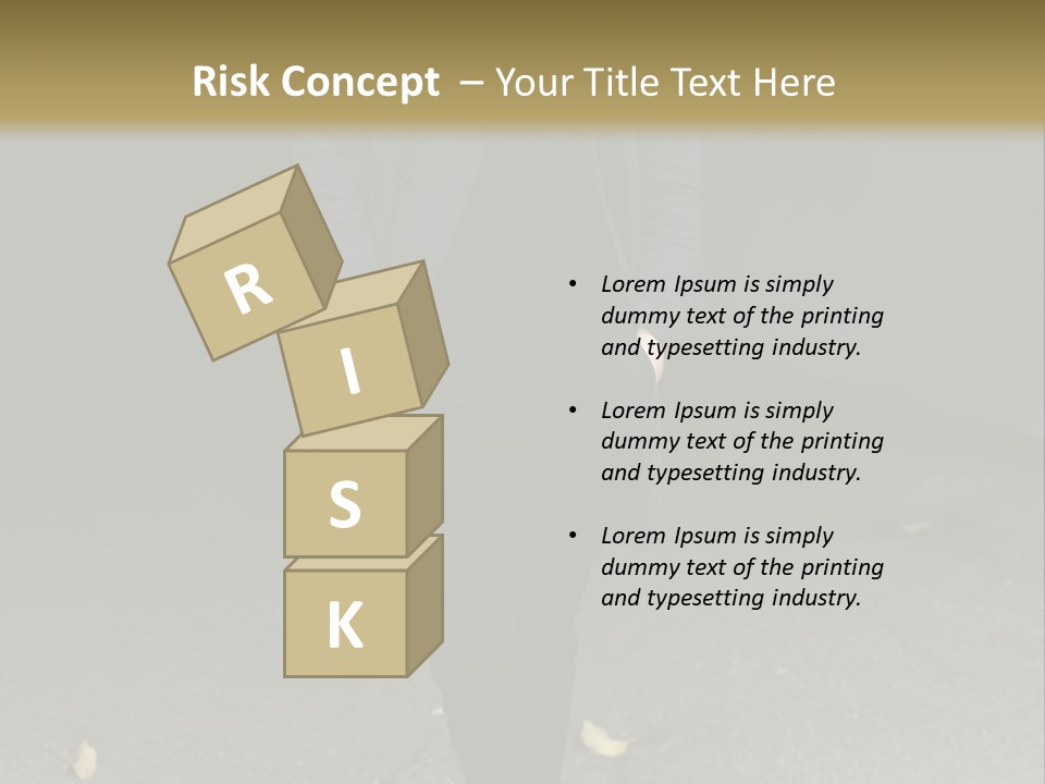 Retirement Sand Caucasian PowerPoint Template