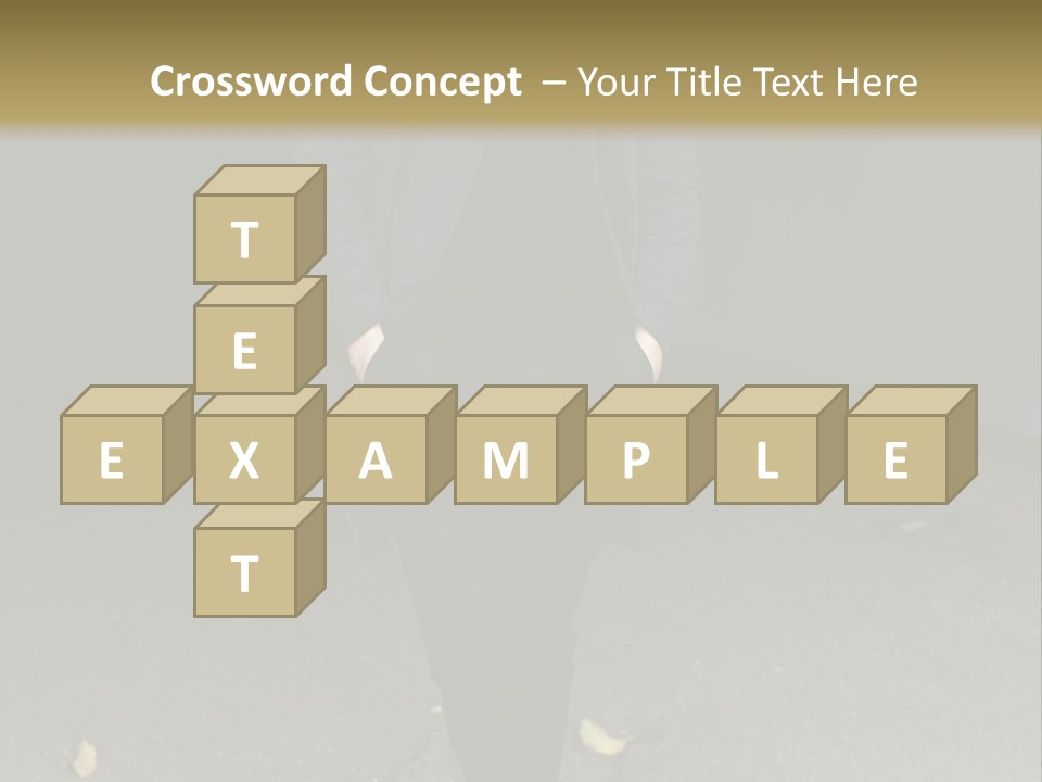 Retirement Sand Caucasian PowerPoint Template