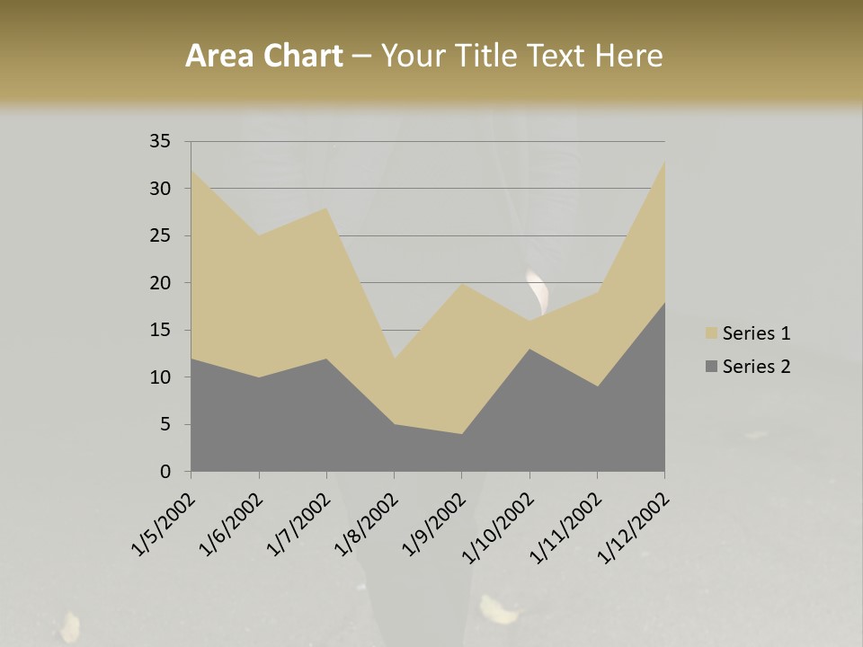 Retirement Sand Caucasian PowerPoint Template