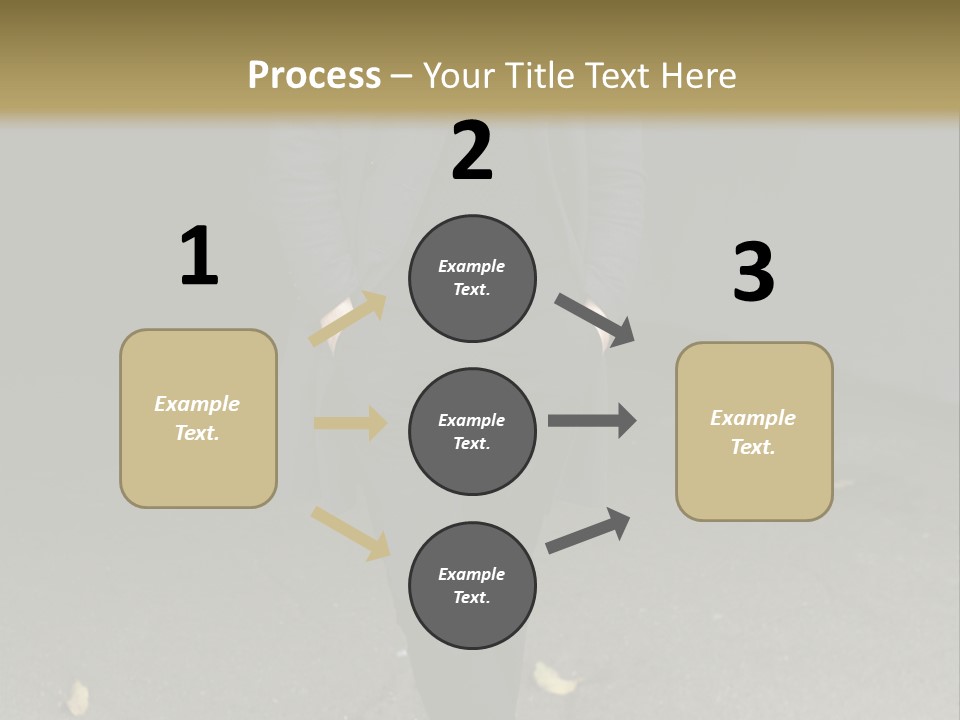Retirement Sand Caucasian PowerPoint Template
